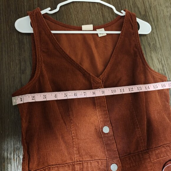 Levi’s Corduroy Button Up Tank Dress NWOT Brown Med - Picture 5 of 8
